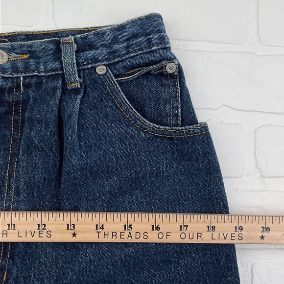 Sasson Jeans Women 14 27Wx30L Dark Blue Baggy Mom Tapered Cotton‎ Retro VTG 80s - Picture 8 of 12